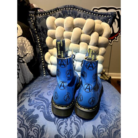 Super Rare! Dr Martens x Undercover Supreme Anarchy Blue Boots size 9/EU 41 main image 7